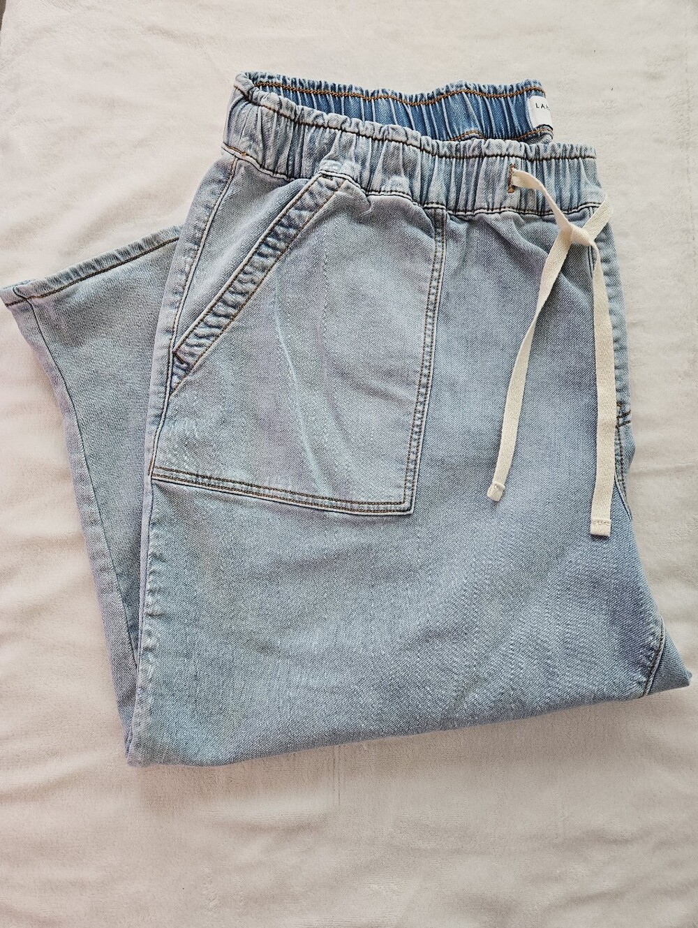 Lane Bryant Cropped Jeans with Drawstring Waist